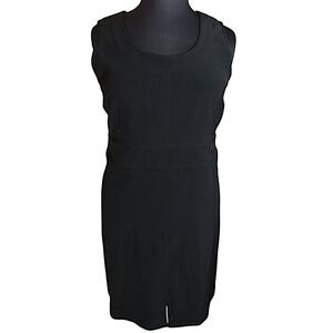Linea Donna Black Sleeveless Formal Cocktail Dressy Sheath Dress Size 16